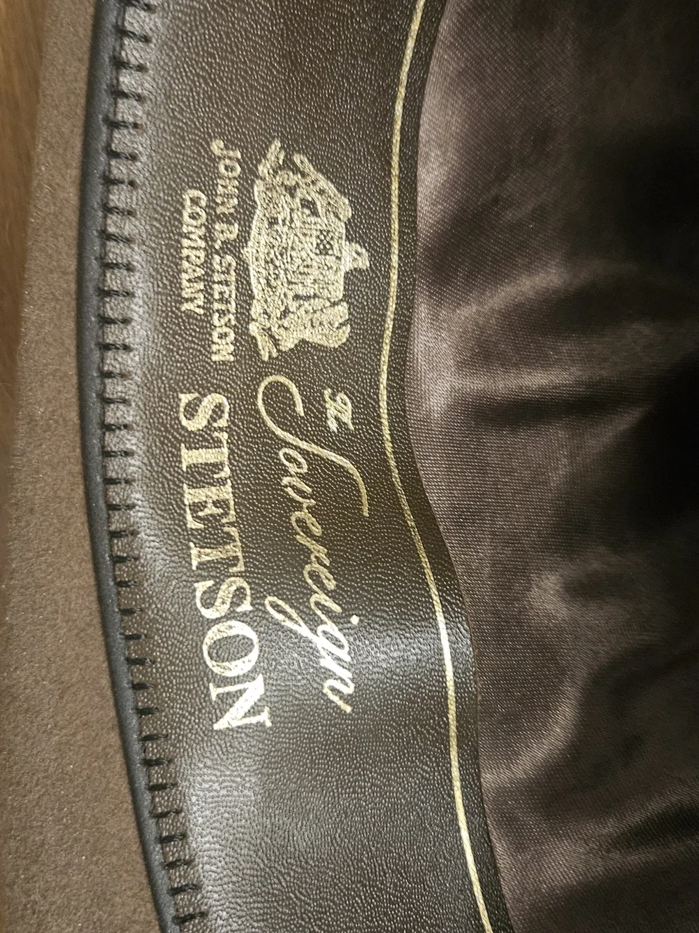Vintage Stetson Classic Brown Wool Felt Fedora, Silk Lined, with Black Band